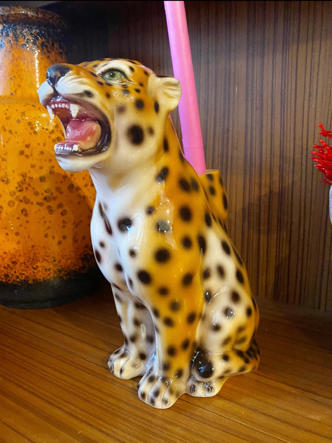 'Ziggy' Mini Classic Leopard Statue Candle Holder