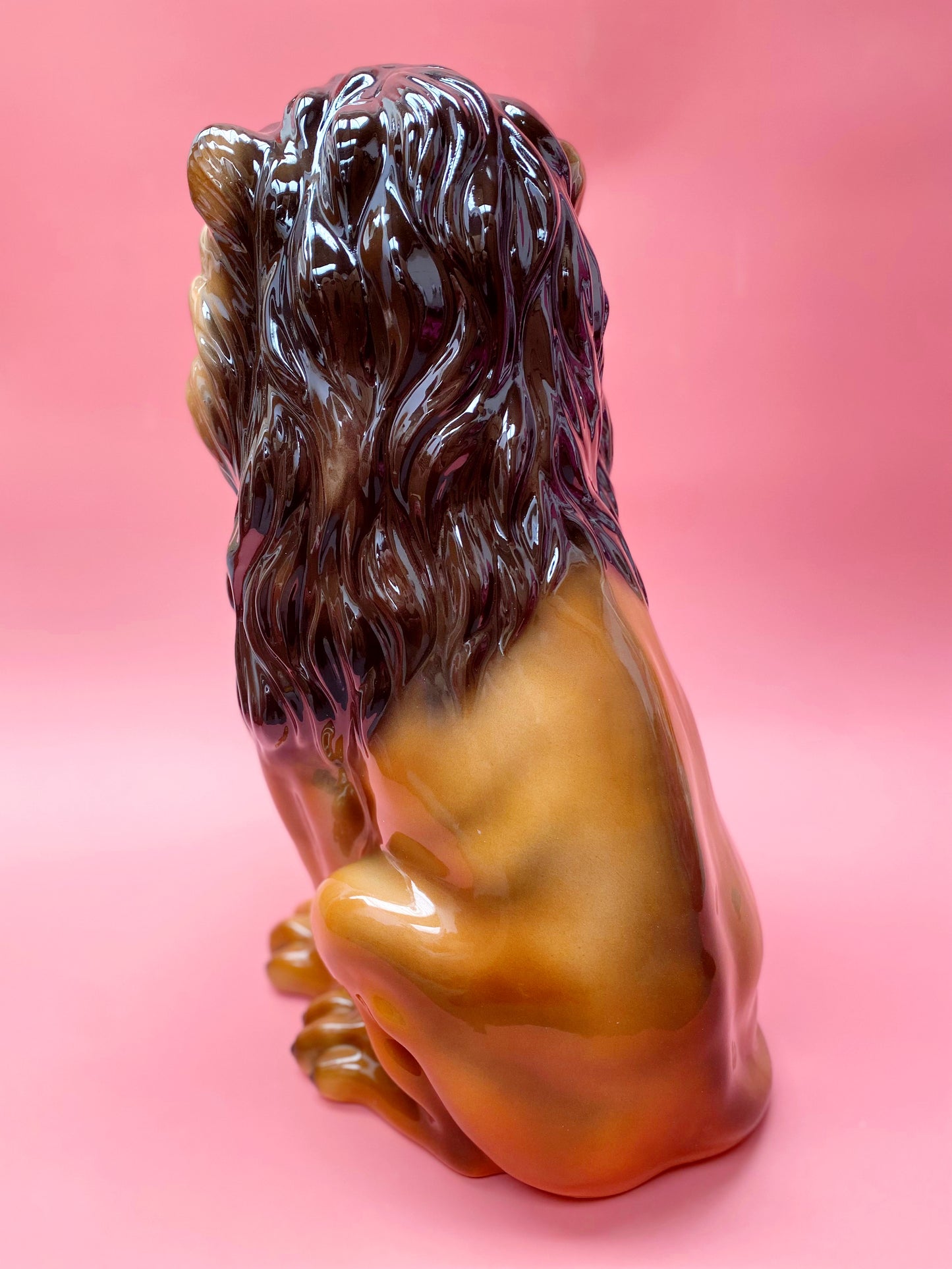 'Rory' Medium Ceramic Lion Statue Vintage