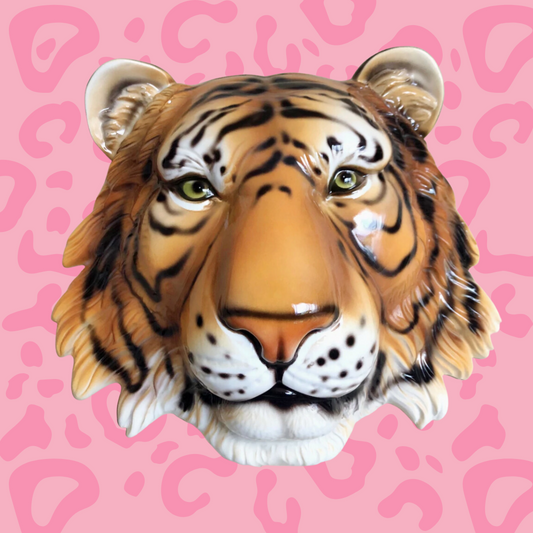 'Bruce' Ceramic Tiger Mask Wall Hanging
