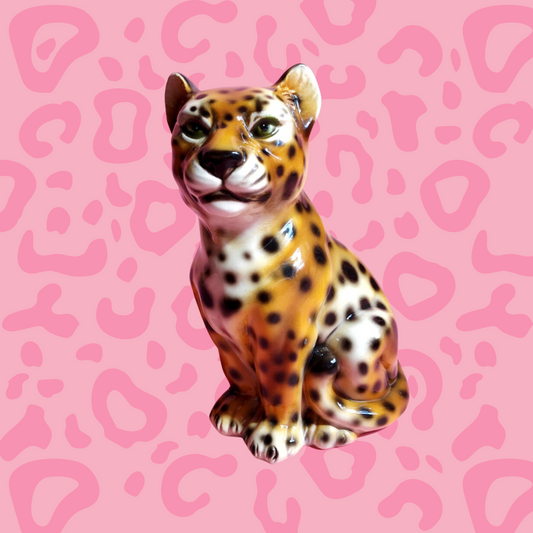'Baby Fred' Classic Ceramic Leopard Statues Vintage