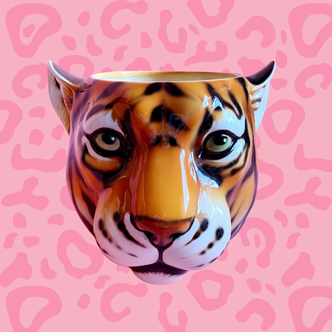 'Geri' Medium Classic Tiger Ceramic Planter