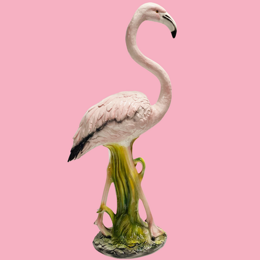 'Margot' Large Ceramic Pink Flamingo Statue