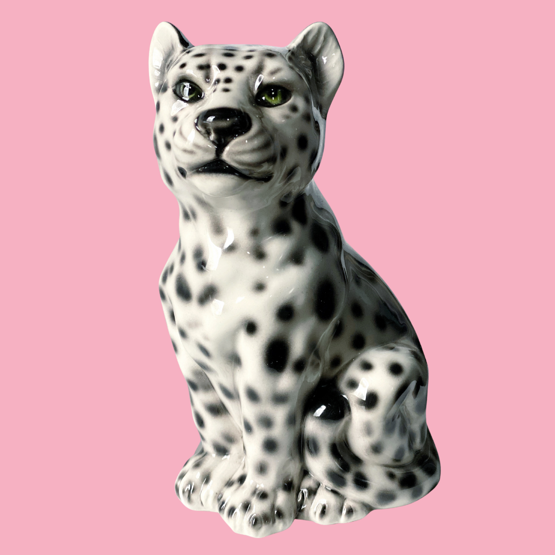 'Baby Elsa' Ceramic Leopard Statue