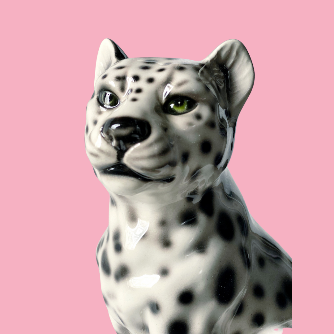 'Baby Elsa' Ceramic Leopard Statue