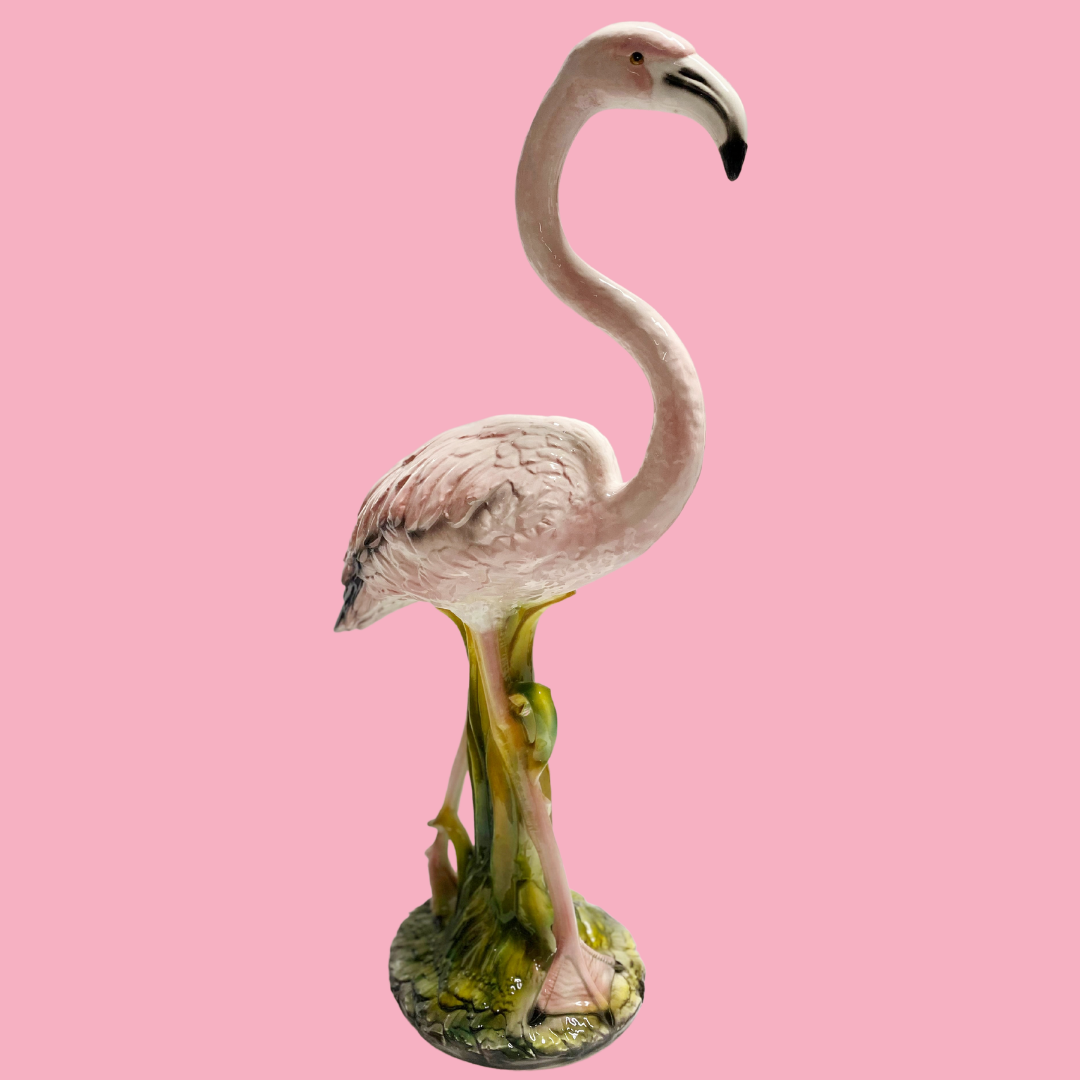 'Margot' Large Ceramic Pink Flamingo Statue