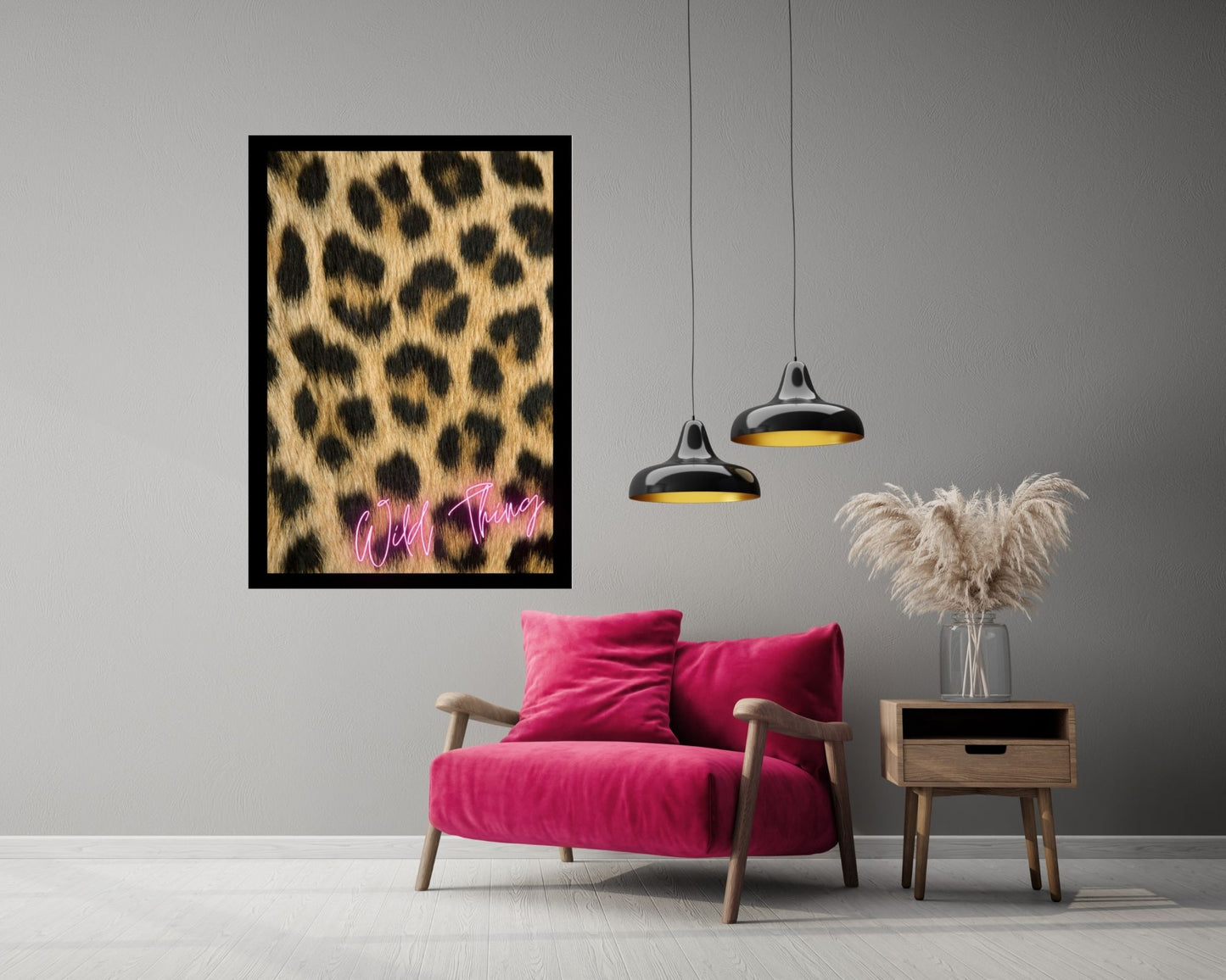 'Leopard Fluff' Art Print