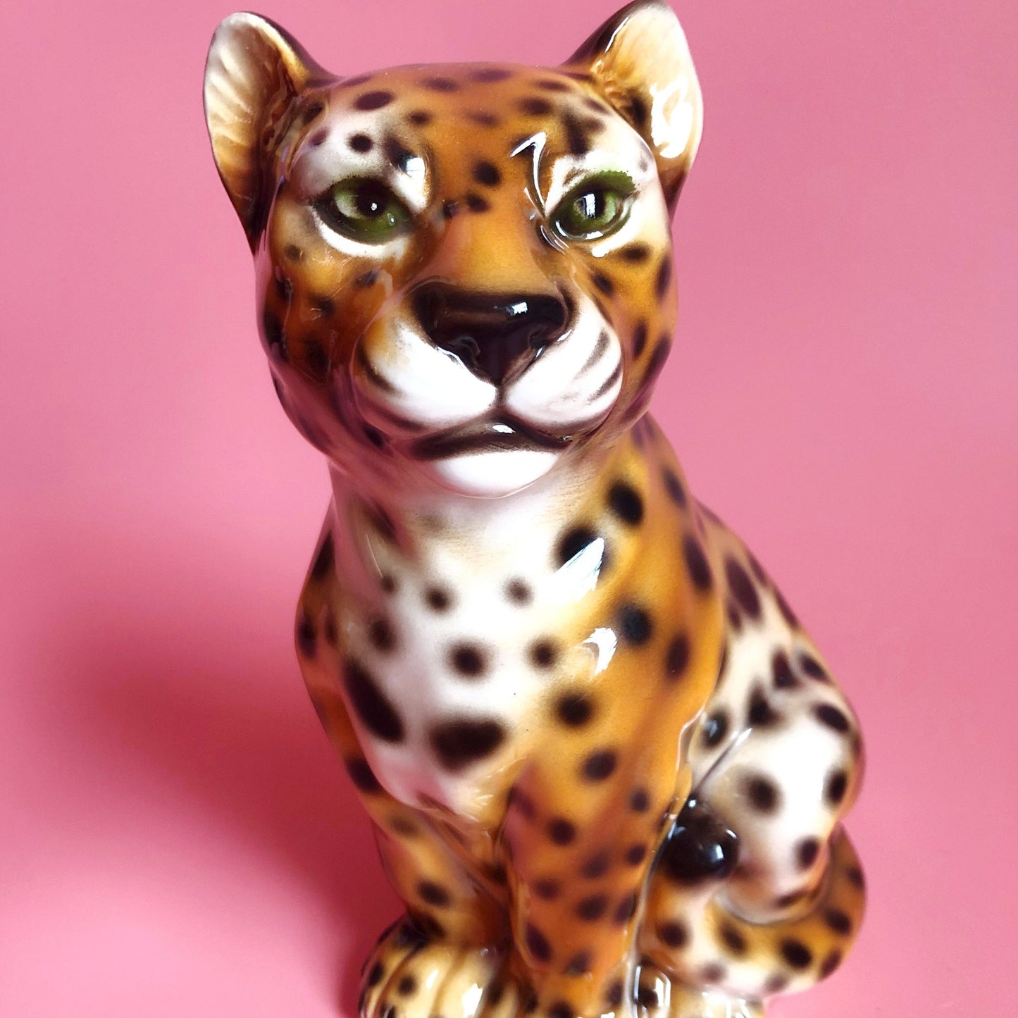 'Baby Fred' Classic Ceramic Leopard Statues Vintage