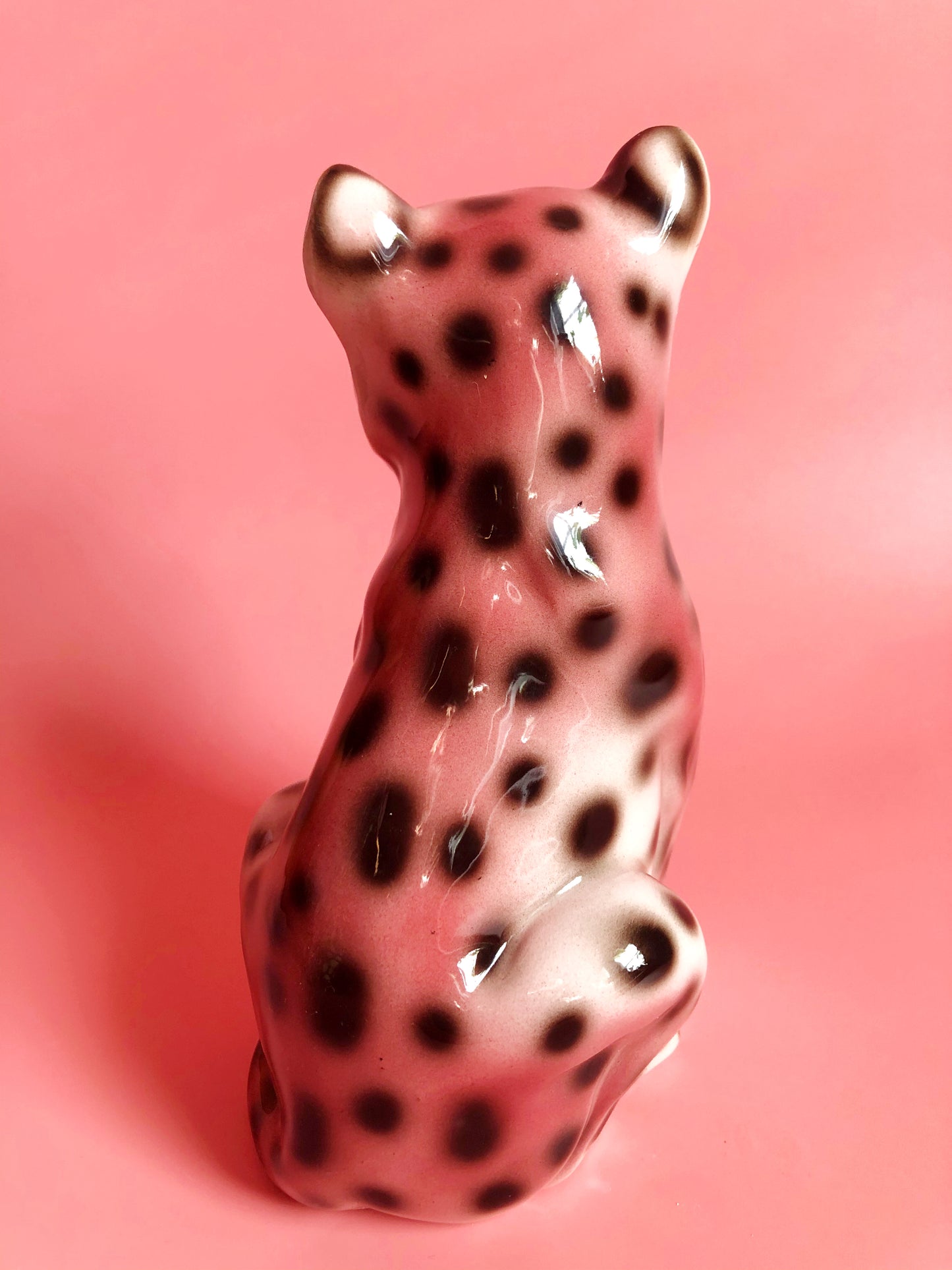 'Baby Dot' Ceramic Leopard Statues Vintage