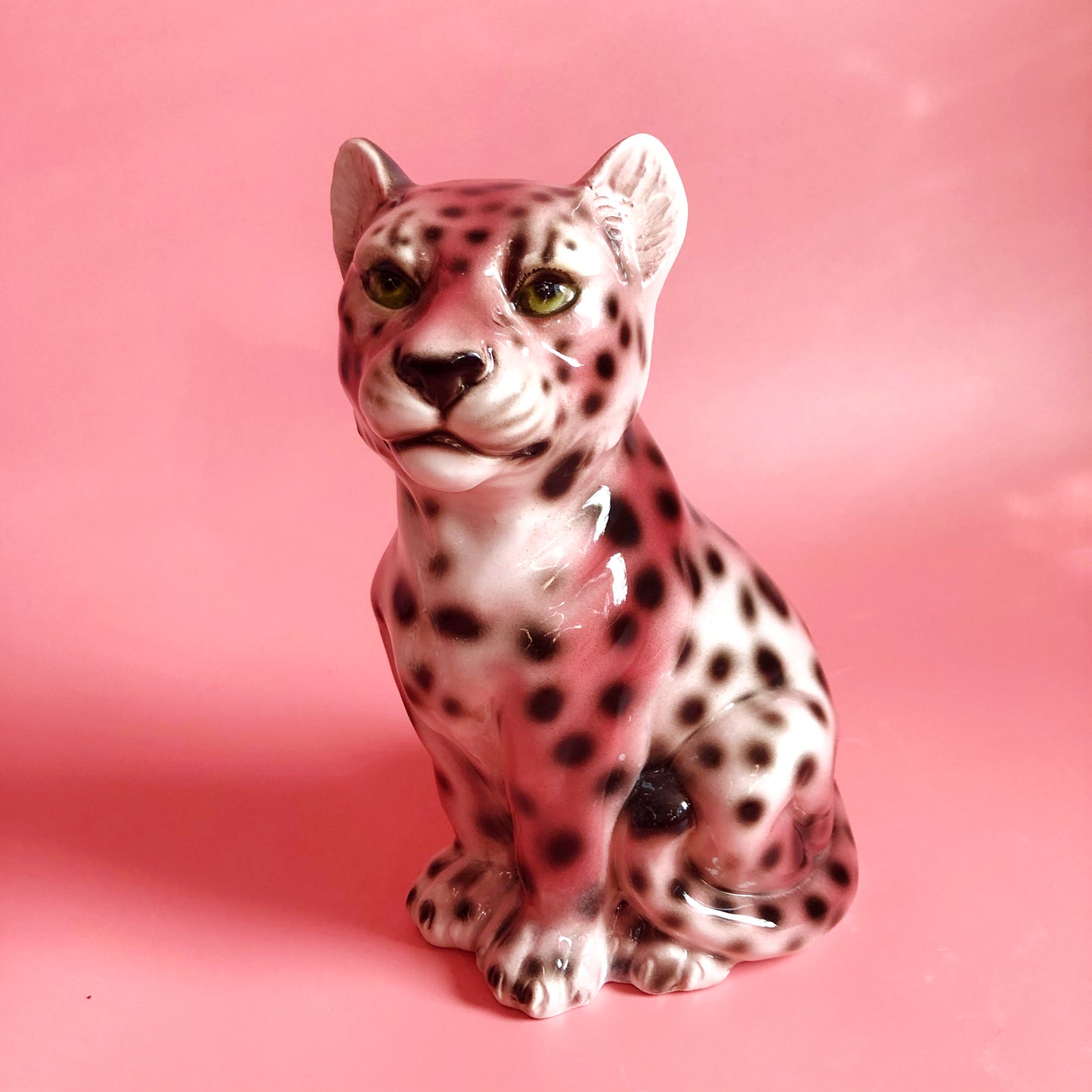 'Baby Dot' Ceramic Leopard Statues Vintage