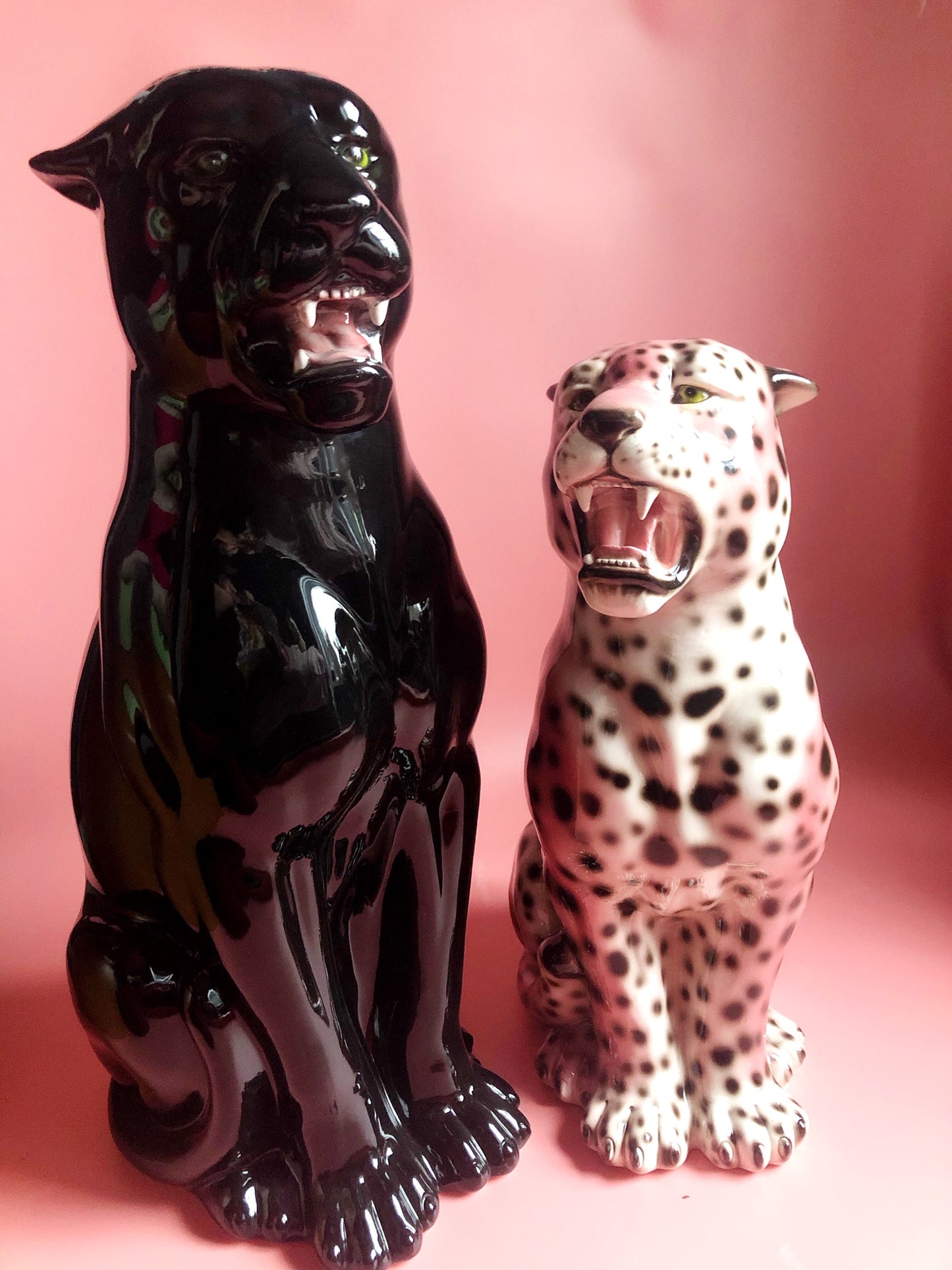 'Sabrina' Large Ceramic Panther Statue Vintage