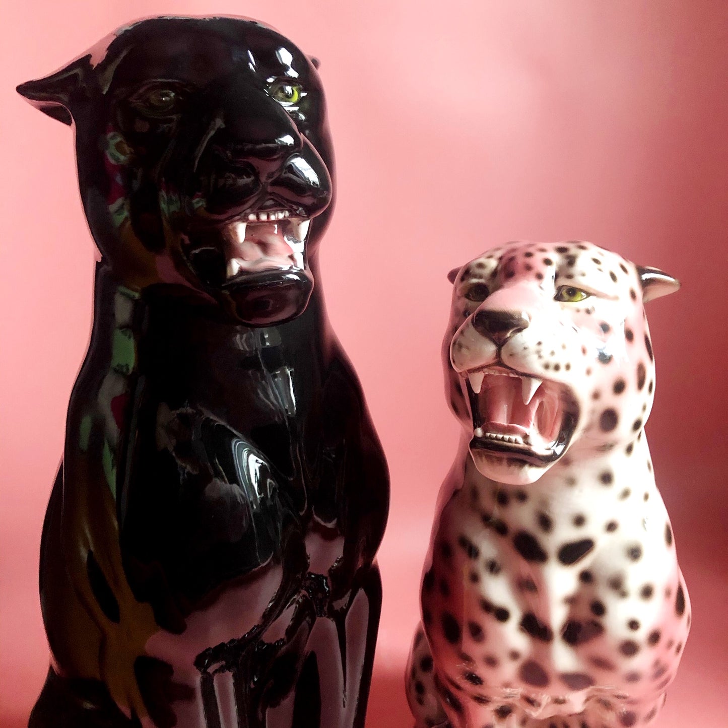 'Sabrina' Large Ceramic Panther Statue Vintage