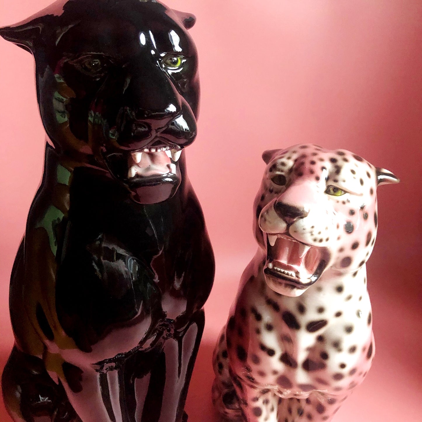 'Sabrina' Large Ceramic Panther Statue Vintage