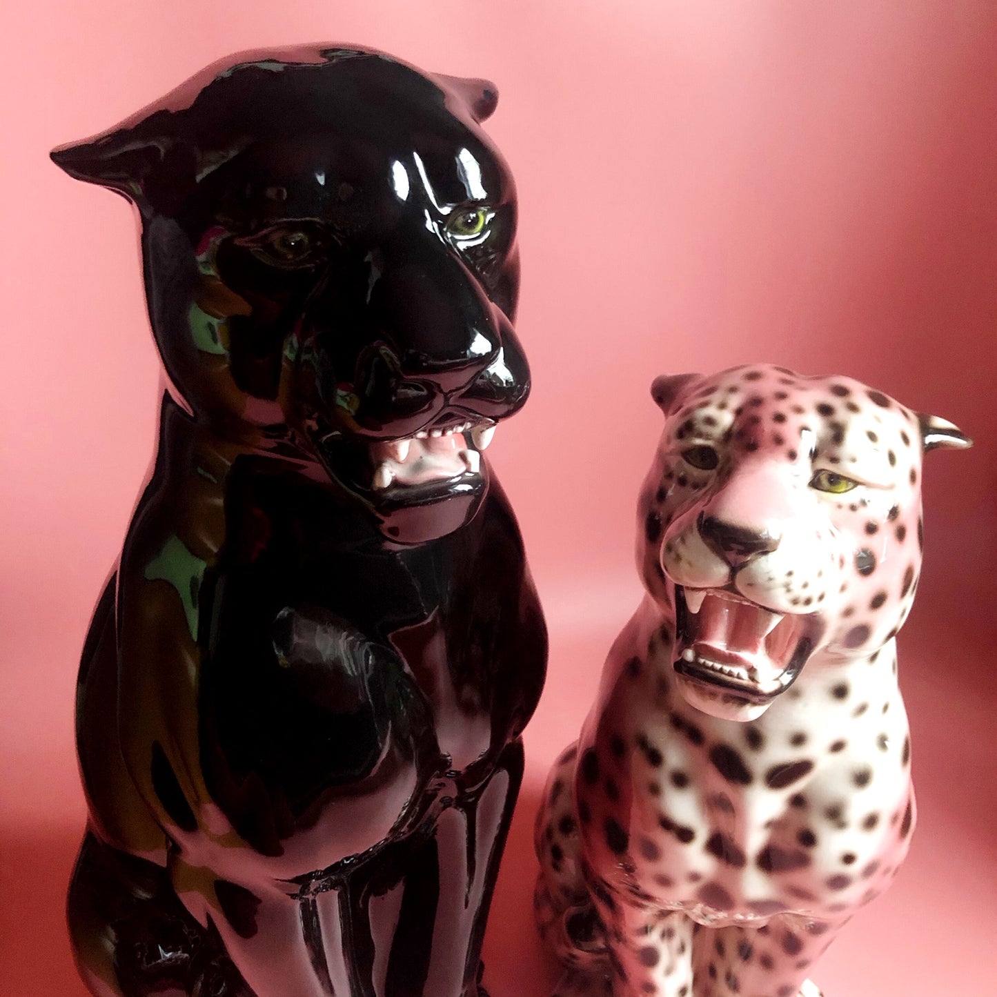 'Sabrina' Large Ceramic Panther Statue Vintage