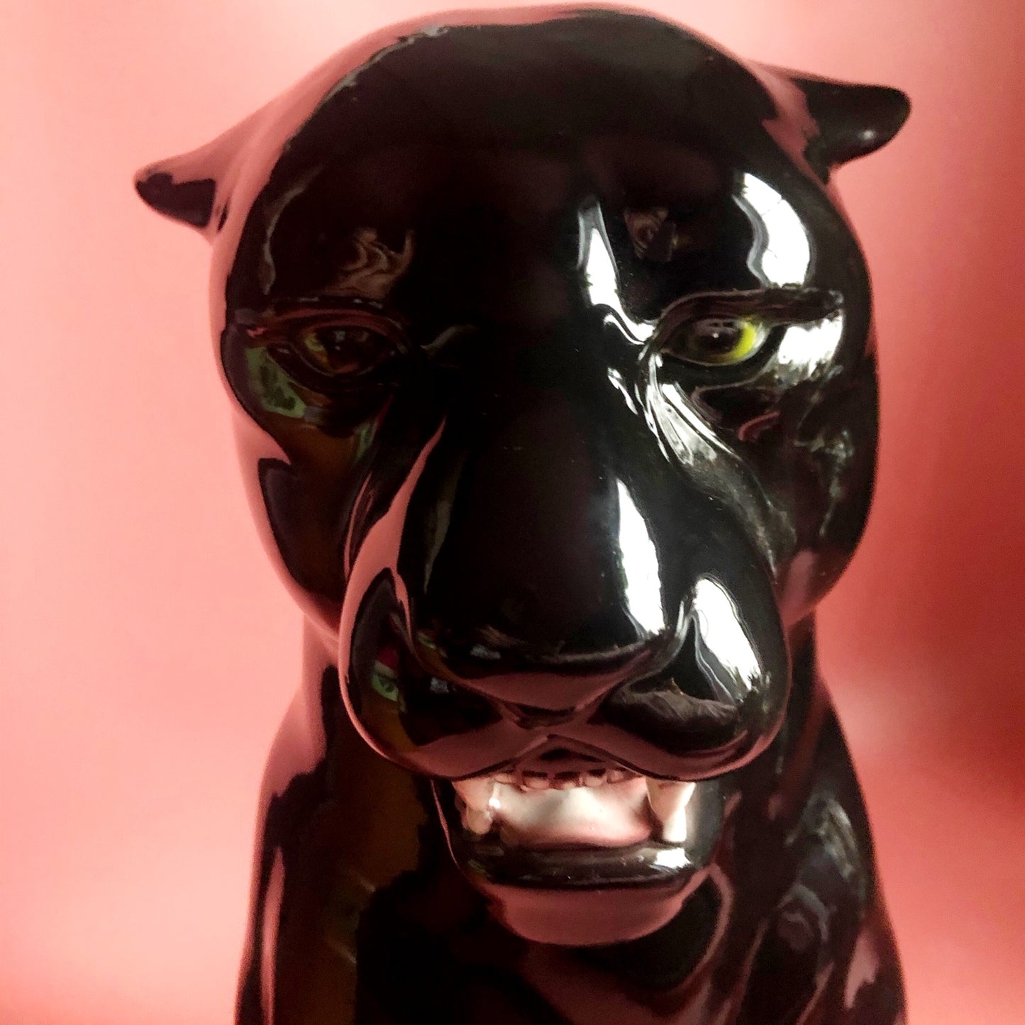 'Sabrina' Large Ceramic Panther Statue Vintage