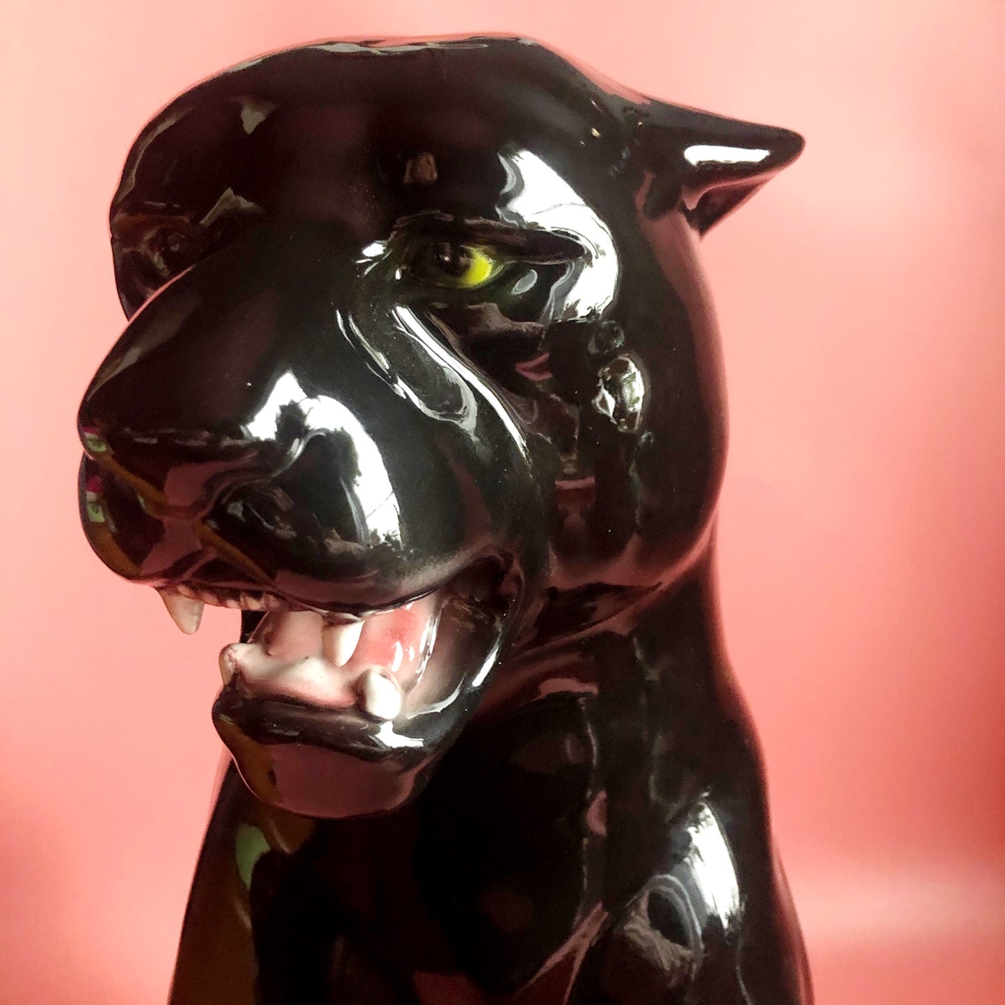 'Sabrina' Large Ceramic Panther Statue Vintage