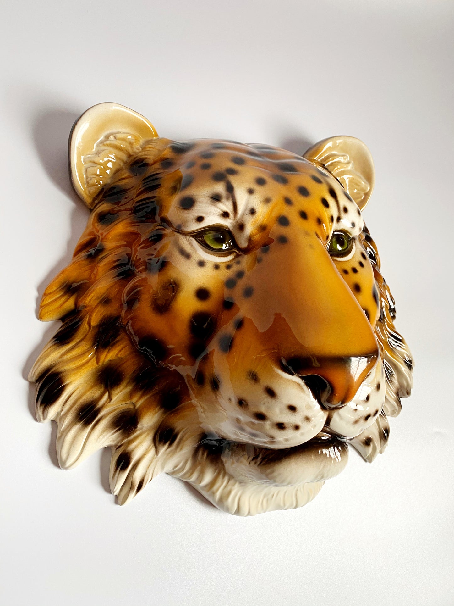 'Demi' Ceramic Leopard Mask Wall Hanging
