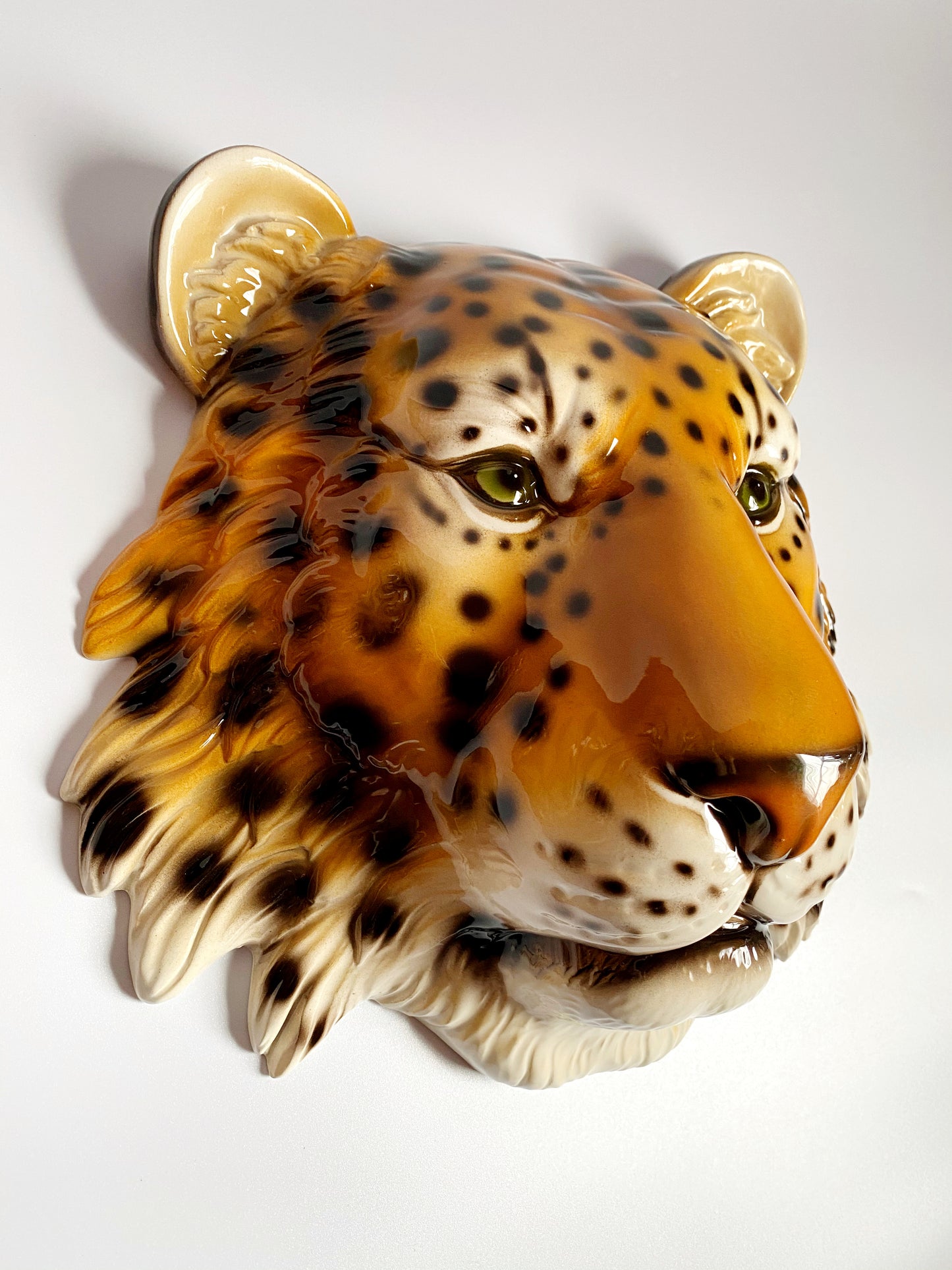 'Demi' Ceramic Leopard Mask Wall Hanging