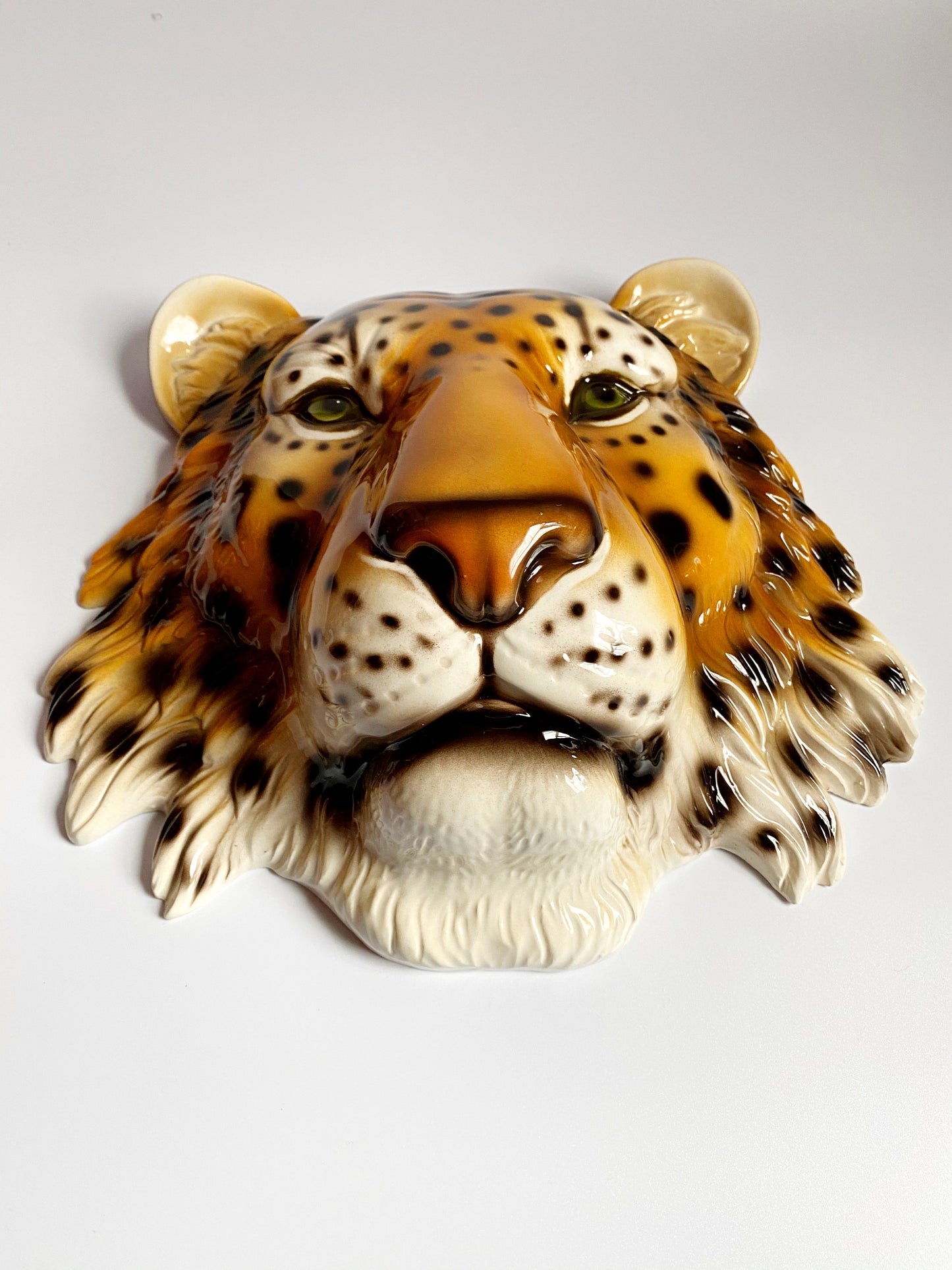 'Demi' Ceramic Leopard Mask Wall Hanging