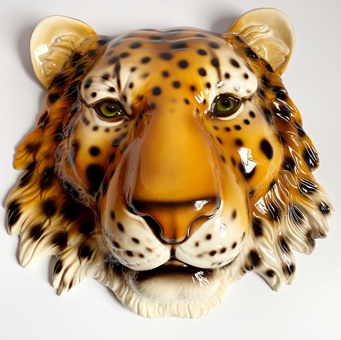 'Demi' Ceramic Leopard Mask Wall Hanging
