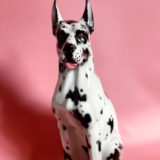 'Rex' Large Great Dane Dog Italian Ceramic Statue