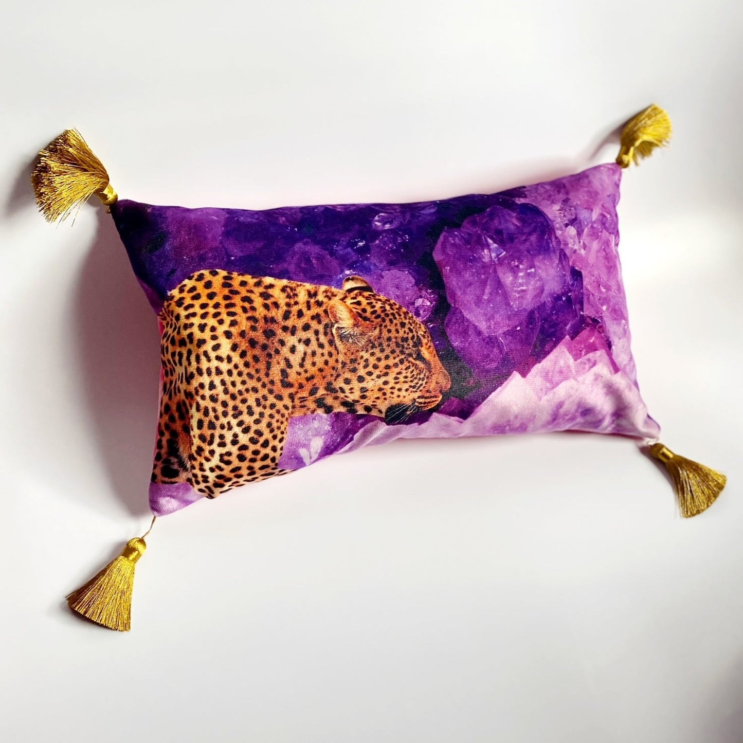 'Amethyst Leopard' Luxury Cushion