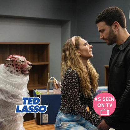 'Frenchie' PINK Large Ceramic Leopard Statue Vintage