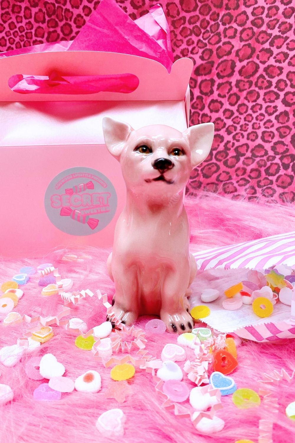 Secret Sweeties Blind Box Ceramic Statue (Leopard, Poodle, Chihuahua)