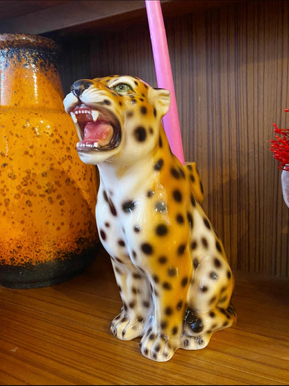 'Ziggy' Mini Classic Leopard Statue Candle Holder
