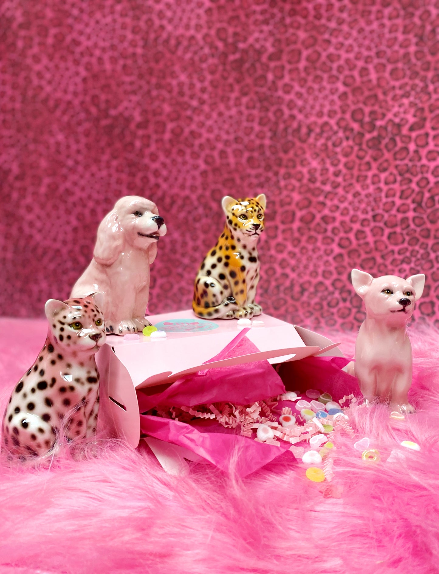 Secret Sweeties Blind Box Ceramic Statue (Leopard, Poodle, Chihuahua)