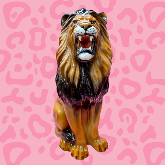 'Remi' Large Ceramic Lion Statue Vintage