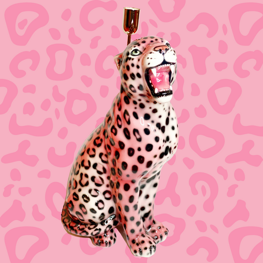 Pink Leopard Statue– Jungle Cat Club