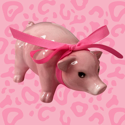 'Oink' Baby Pink Ceramic Pig Statue