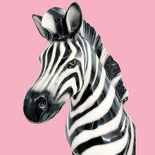 Load image into Gallery viewer, &#39;Zaza&#39; Large Ceramic Zebra Statue Vintage