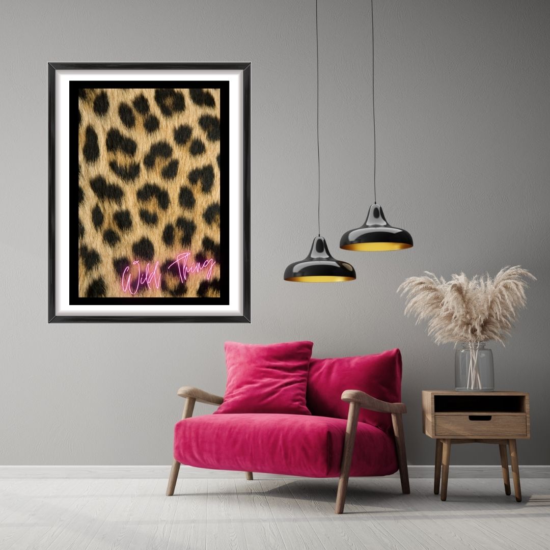 'Leopard Fluff' Art Print