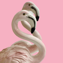 Load image into Gallery viewer, &#39;Twins&#39; Medium Ceramic Pink Flamingo Pair Statue