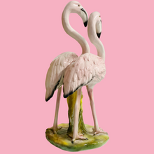 Load image into Gallery viewer, &#39;Twins&#39; Medium Ceramic Pink Flamingo Pair Statue
