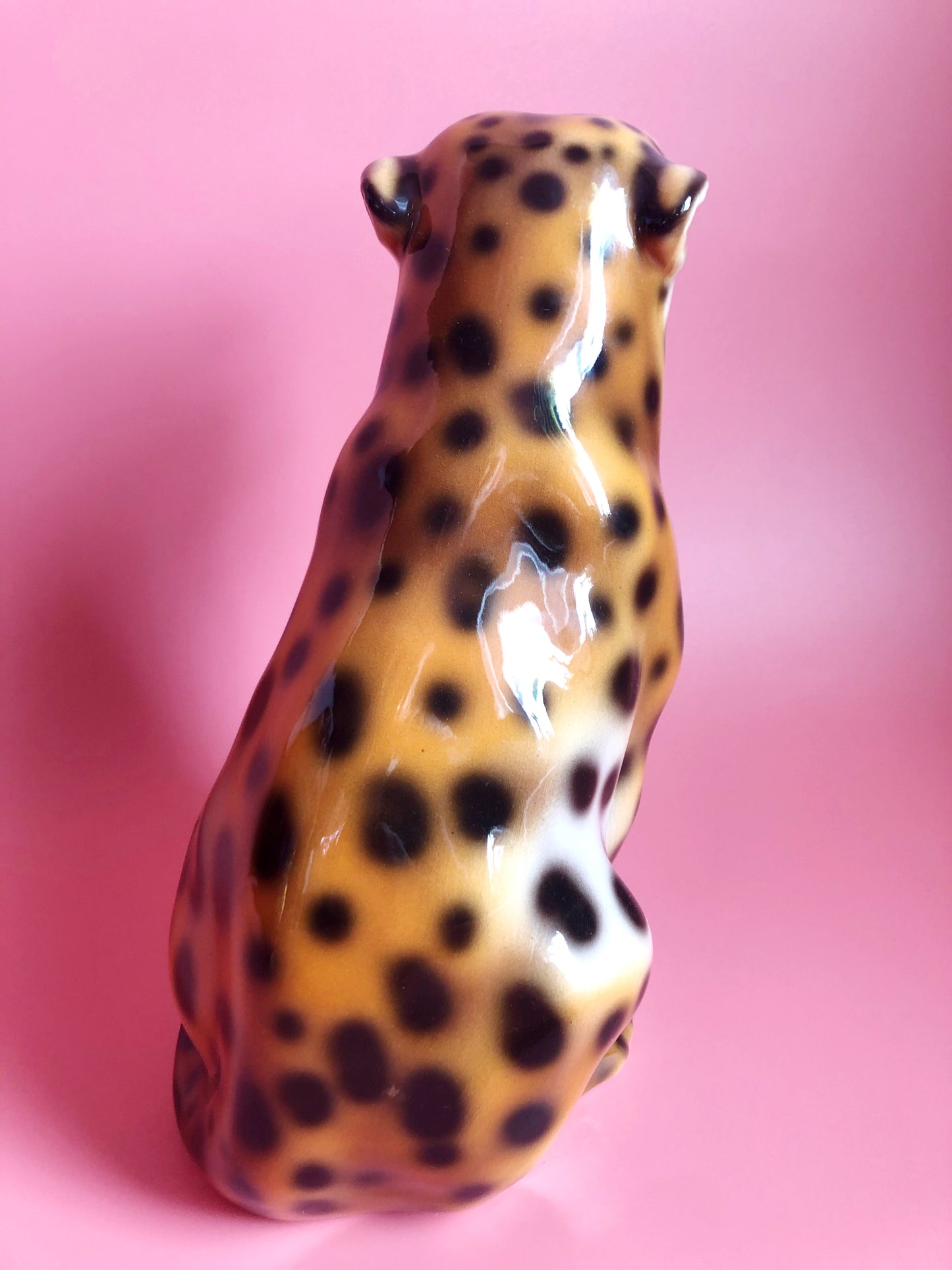 'Iggy' Mini Classic Ceramic Leopard Statue Vintage