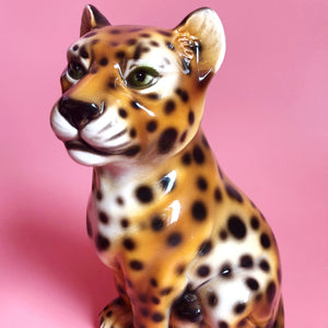NEW 'Baby Fred' Classic Ceramic Leopard Statues Vintage