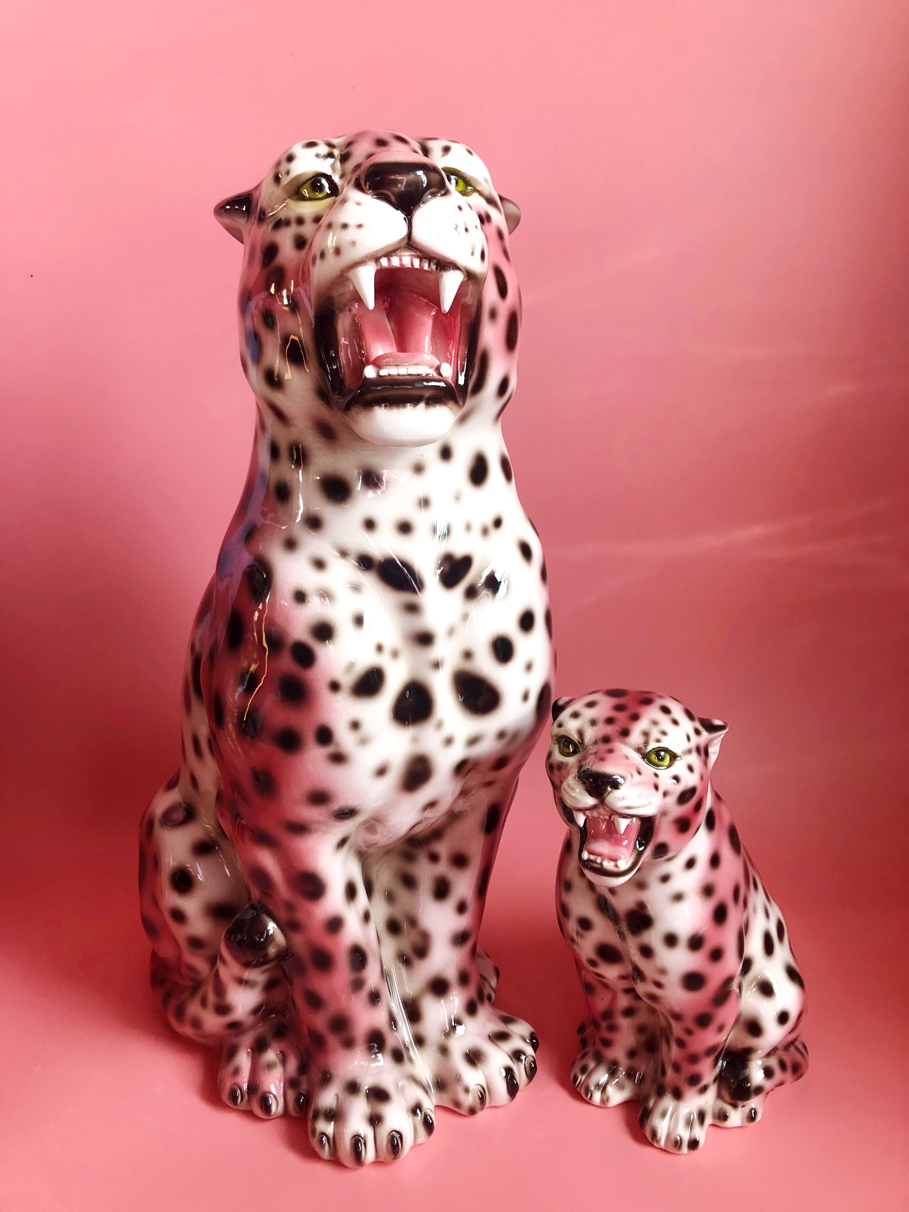 Etta' PINK Medium Ceramic Leopard Statue Vintage – Dogwood Lifestyle