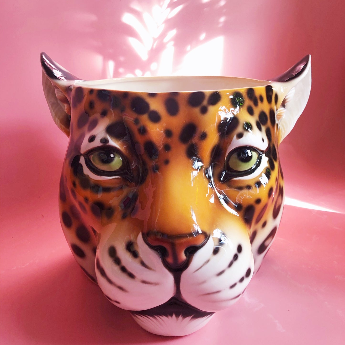 'Poppy' XL Classic Leopard Ceramic Planter