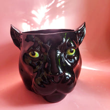Load image into Gallery viewer, &#39;Piper&#39; XL Black Ceramic Panther Planter