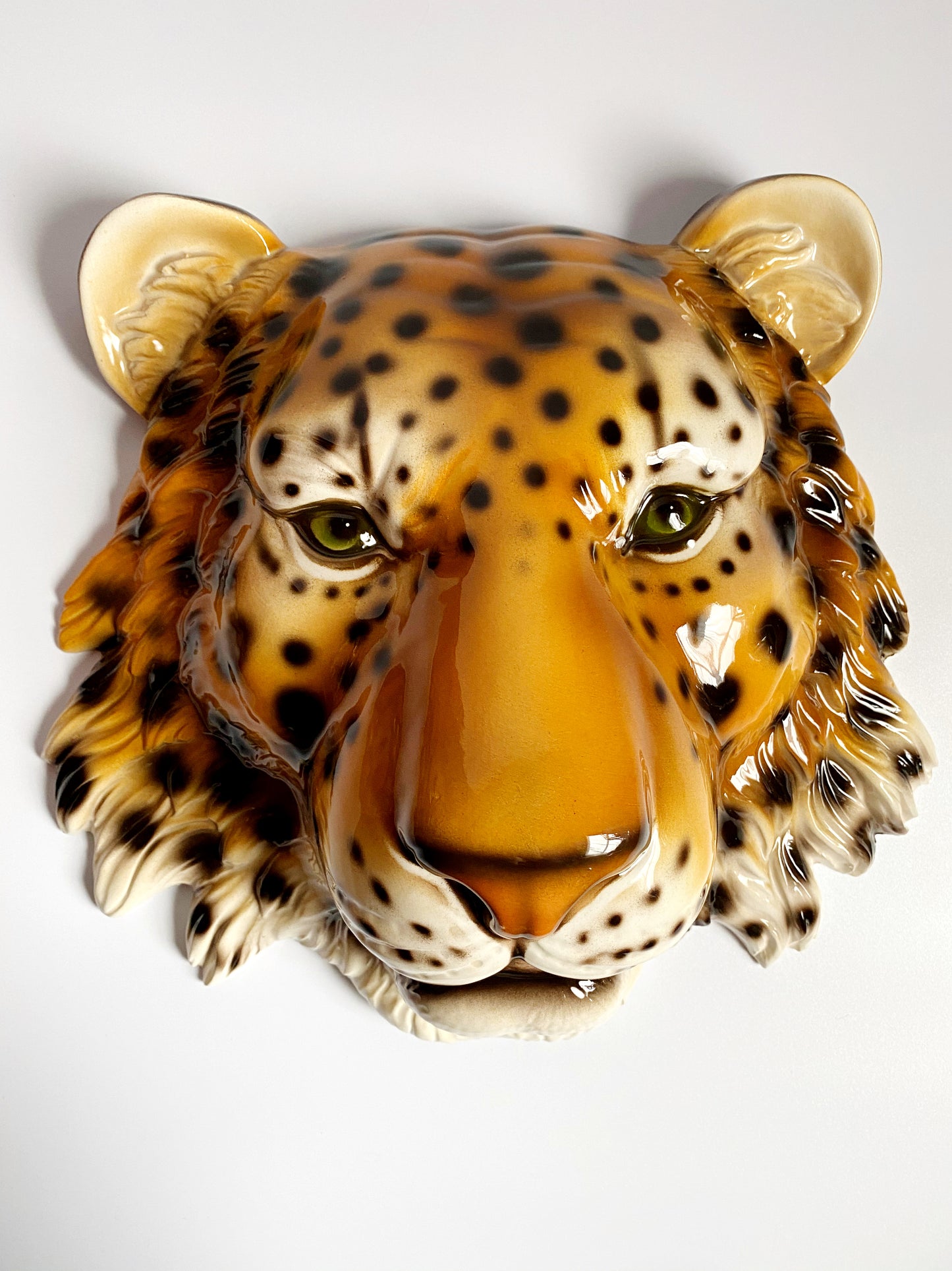 'Demi' Ceramic Leopard Mask Wall Hanging