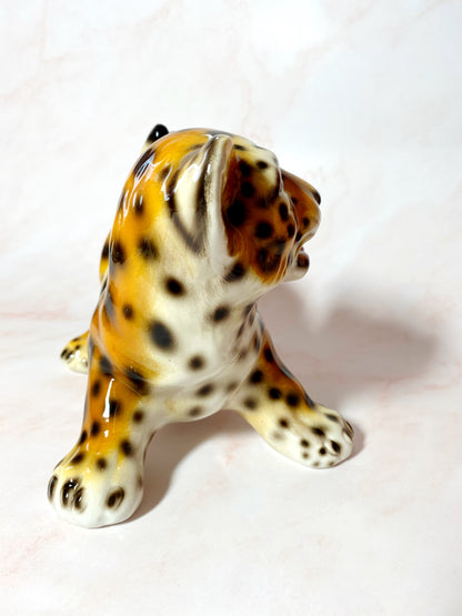 Baby 'Scout' Prowling Classic Leopard Statue Vintage