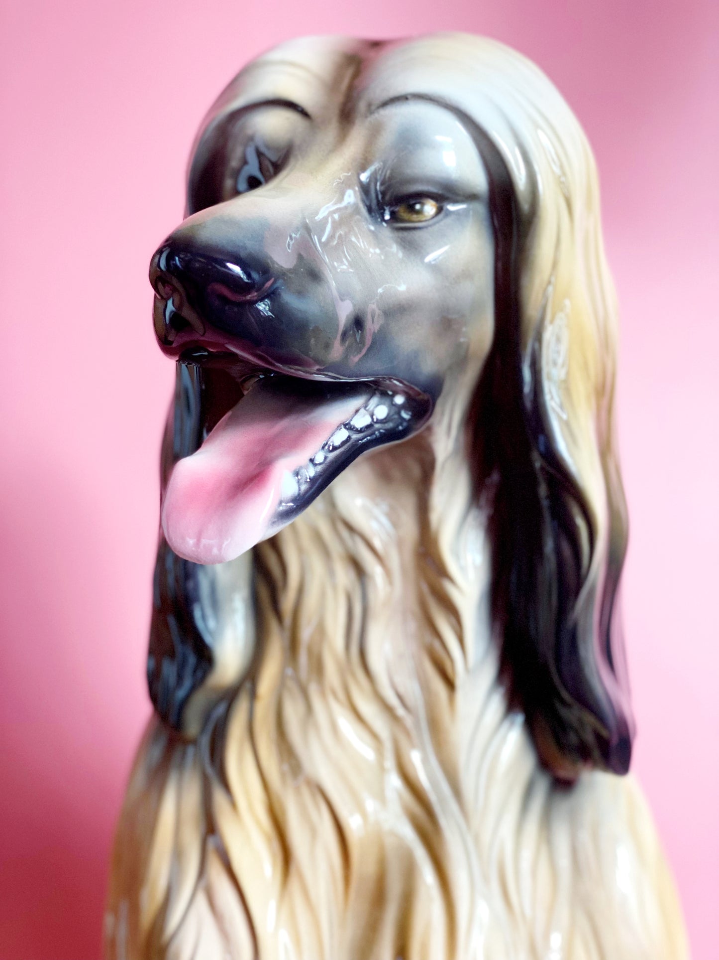 'Sandy' Afghan Hound Dog Ceramic Statue