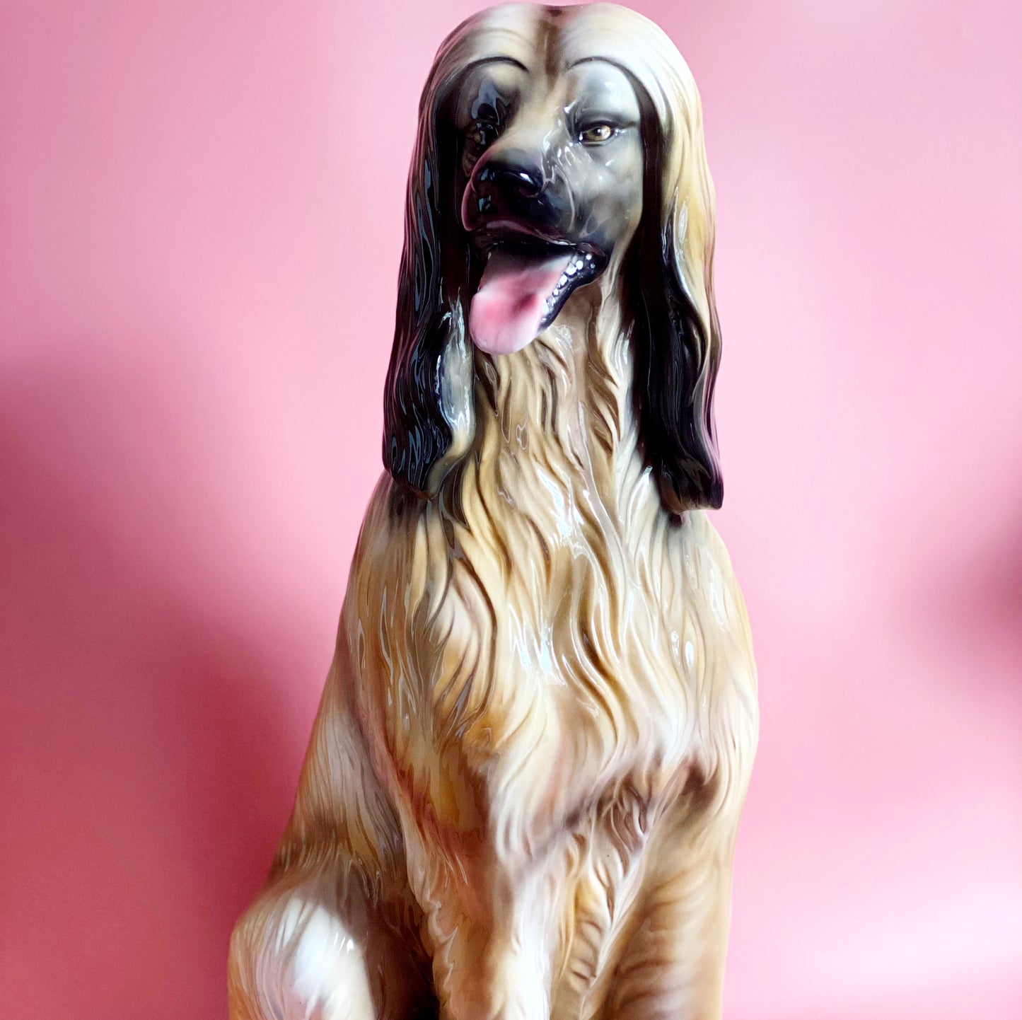 'Sandy' Afghan Hound Dog Ceramic Statue