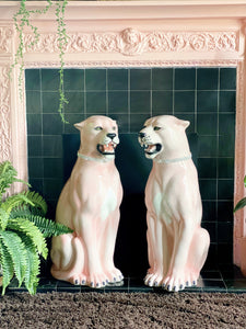 NEW 'Cindy' Large Ceramic Pink Panther Statue Vintage