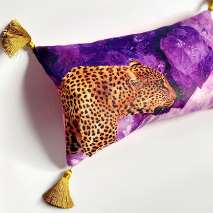 'Amethyst Leopard' Luxury Cushion