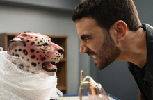Load image into Gallery viewer, Pink Leopard statue Roy Keeley Ted Lasso AppleTV